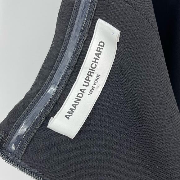 Amanda Uprichard | Queen Gown in Black Halter Neck Maxi Dress w/ Slit S - Picture 6 of 16